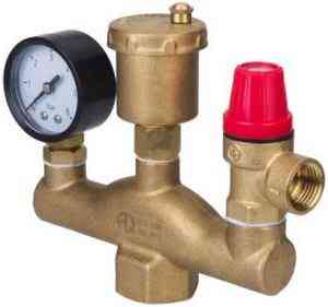 ГРУППА БЕЗОПАСНОСТИ  д/котла  1"-3 бар 90гр AQUALINK