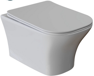 Унитаз подвесной безободковый WAVE CITY  сиденье дюропласт, микролифт БЕЛЫЙ глянец  