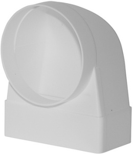 Соединитель 60*204  D100 угол 90 плоский/круглый 620СК10КП ПВХ