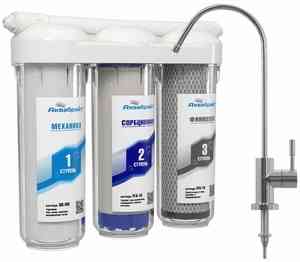 АБФ-ТРИА - СТАНДАРТ, ТРЕХСТУПЕНЧАТАЯ  система очистки воды под КУХОННУЮ МОЙКУ с отдельным краном. 