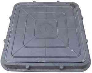 ЛЮК  канализационный полимерный    6 кН   черный квадратный  (660*60)