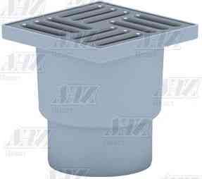 АНИ TQ1212 Трап верт-ый нерег. с выпуском 110мм, с нерж. реш. 150х150 сухой