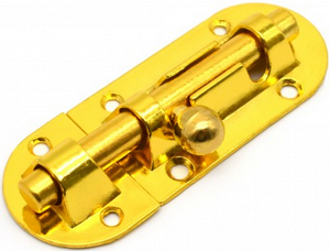 Шпингалет SOLLER 2,5" золото (6 шурупов 2,7*15) (в коробочке) (30/600)