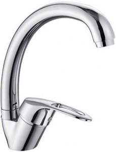 КУХНЯ  POTATO   P4129  ø40 шпилька  БОК ручка, высокий литой излив, хром ###