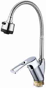 КУХНЯ  SOLONE   KAK4-B181  кер. картридж ⌀40, гайка (корона), хром  ГОФР. НОС