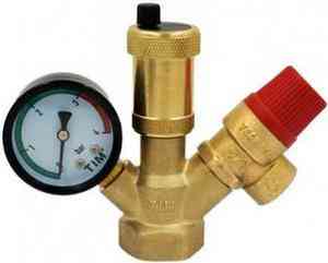 ГРУППА БЕЗОПАСНОСТИ  д/котла МИНИ ЭКОНОМ 1"-3 бар TIM (без накид. гайкой)