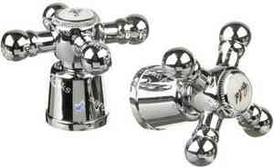 МАХОВИК  ПЛАСТ/ХРОМ 8*20шл (ПАРА) КРЕСТ люкс      20204