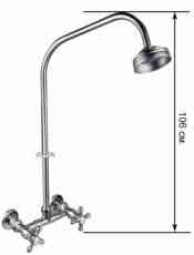 СМ  ВАННА  ПСМ-110-К89  +  ДУШЕВАЯ СТОЙКА  1/2"кер. тип См-ДшДРНТр  