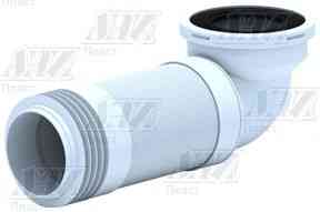 АНИ K729R Гофра д/унитаза, вып. 110мм, 90гр., манжет-чугун, (340-870мм) (улучш. уплотн.)