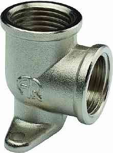 Водорозетка с настенным креплением 1/2"-1/2" ВН/ВН никель AQUALINK