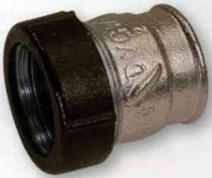 Обжимной патрубок из чугуна   1"  внутр. резьба IK  Gebo 