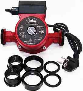 Насос циркуляционный  25-4  180  с гайками JEMIX WRS-25/4-180 / ЦН-25/4-180 с гайками   (Кабель 60 см с ЕВРОВИЛКОЙ)