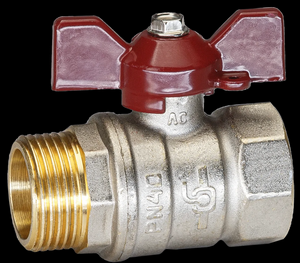 КРАН  шар.   1/2''  ВР-НР БАБОЧКА PN40 Temper Россия