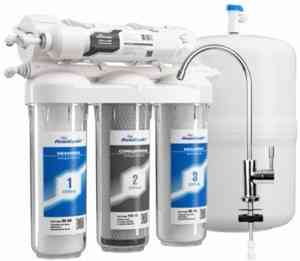 АБ  АБФ-ОСМО-5,  Система очистки воды ОБРАТНОГО ОСМОСА под кухонную мойку с отдельным краном.