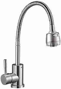 КУХНЯ  SOLONE   EZA4-A090 с Гофр. изл., ø35, нерж. Сталь, гайка