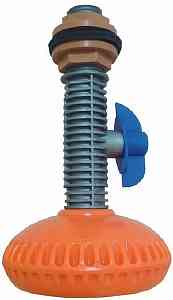 КРАН  шар. С ЛЕТНИМ ДУШЕМ   1/2" НР  д/врезки в бак ПЛАСТИКОВЫЙ