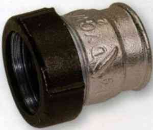 Обжимной патрубок из чугуна    3/4"  внутр. резьба IK  Gebo 