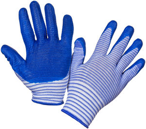 Перчатки нейлон матроска нитрил облив (синие) (12/960)