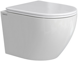 Унитаз подвесной BERGES OKUS Rimless 49 см, сиденье дюропласт, микролифт, быстросьем